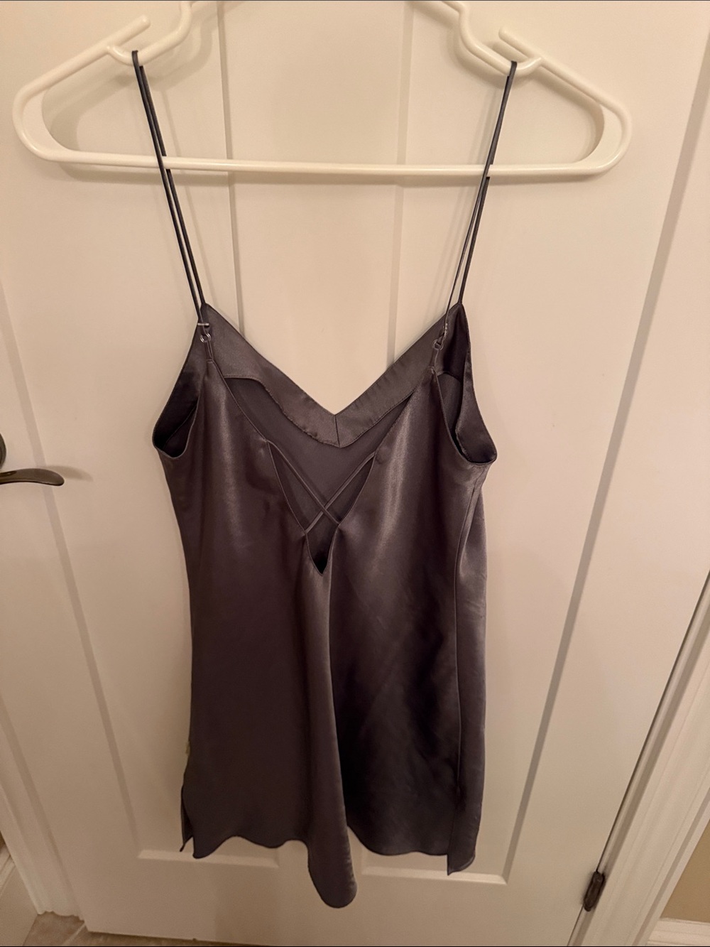 La SENZA Olive Green Satin Slip / Nightgown - Picture 3 of 10